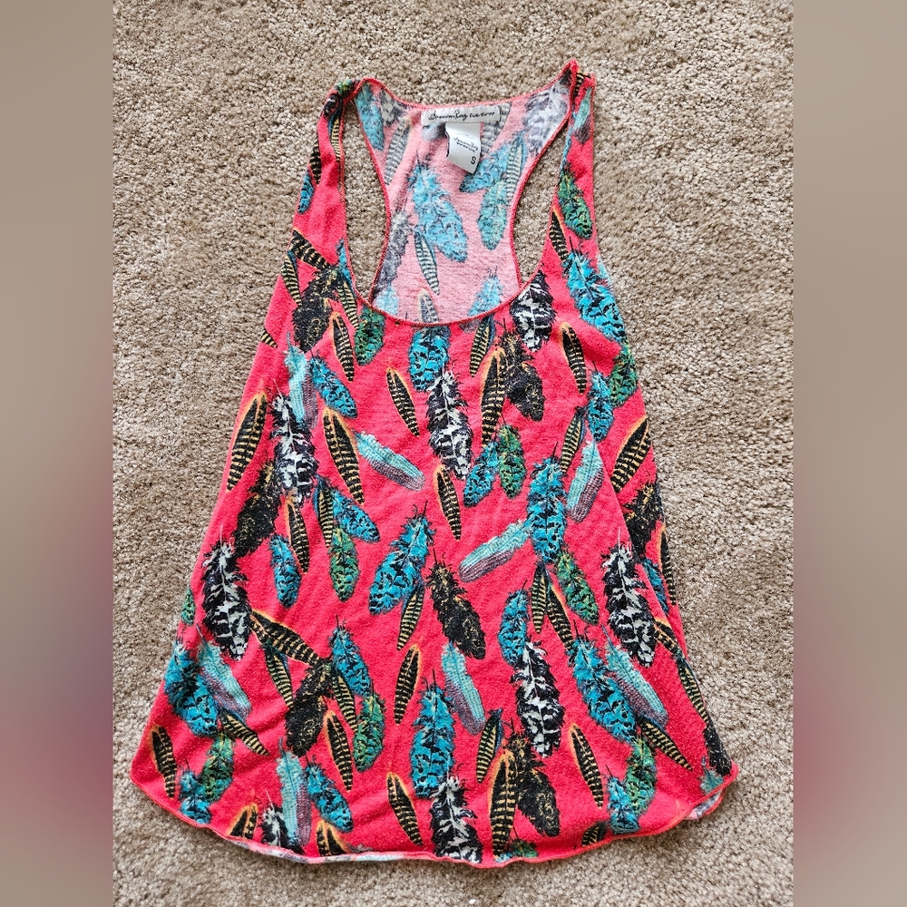 American Rag Multicolor Feather Tank Top